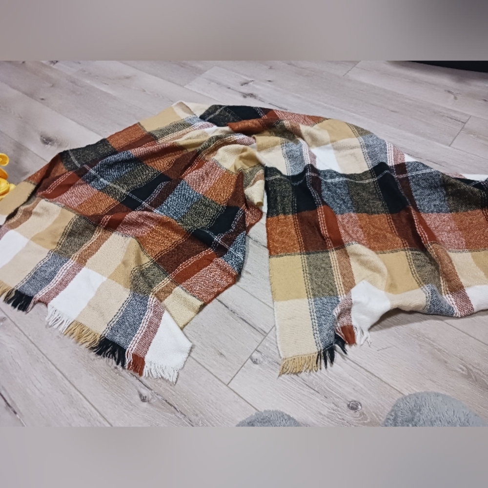 Plaid Multicolor Blanket Scarf!
